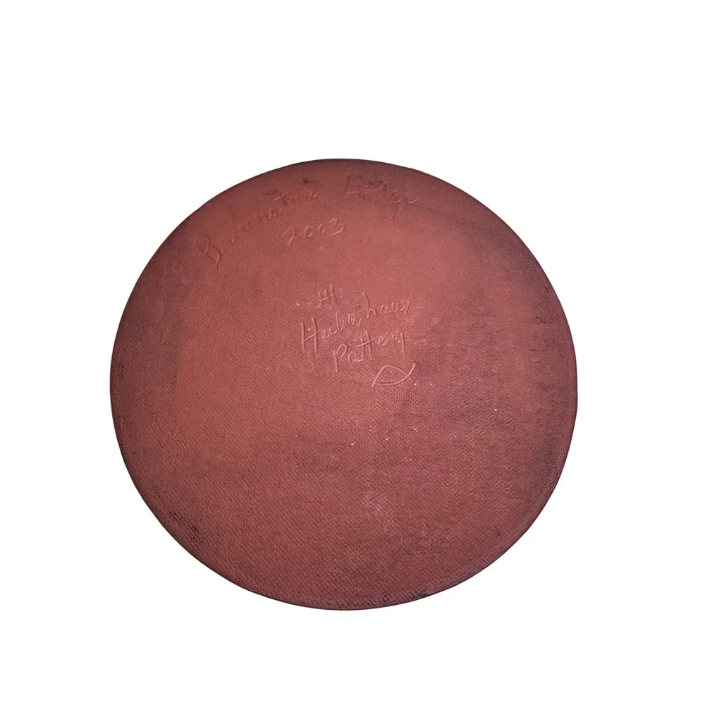 Huberhaus Red Earthenware Commissioned John Huber signed for Brownstone Lodge'03